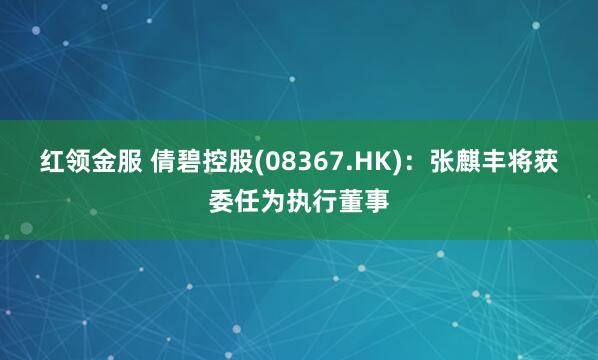 红领金服 倩碧控股(08367.HK)：张麒丰将获委任为执行董事