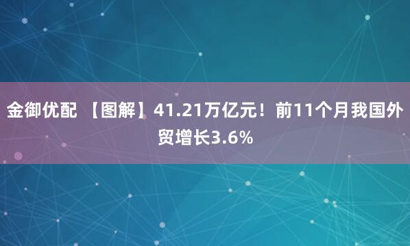 金御优配 【图解】41.21万亿元！前11个月我国外贸增长3.6%